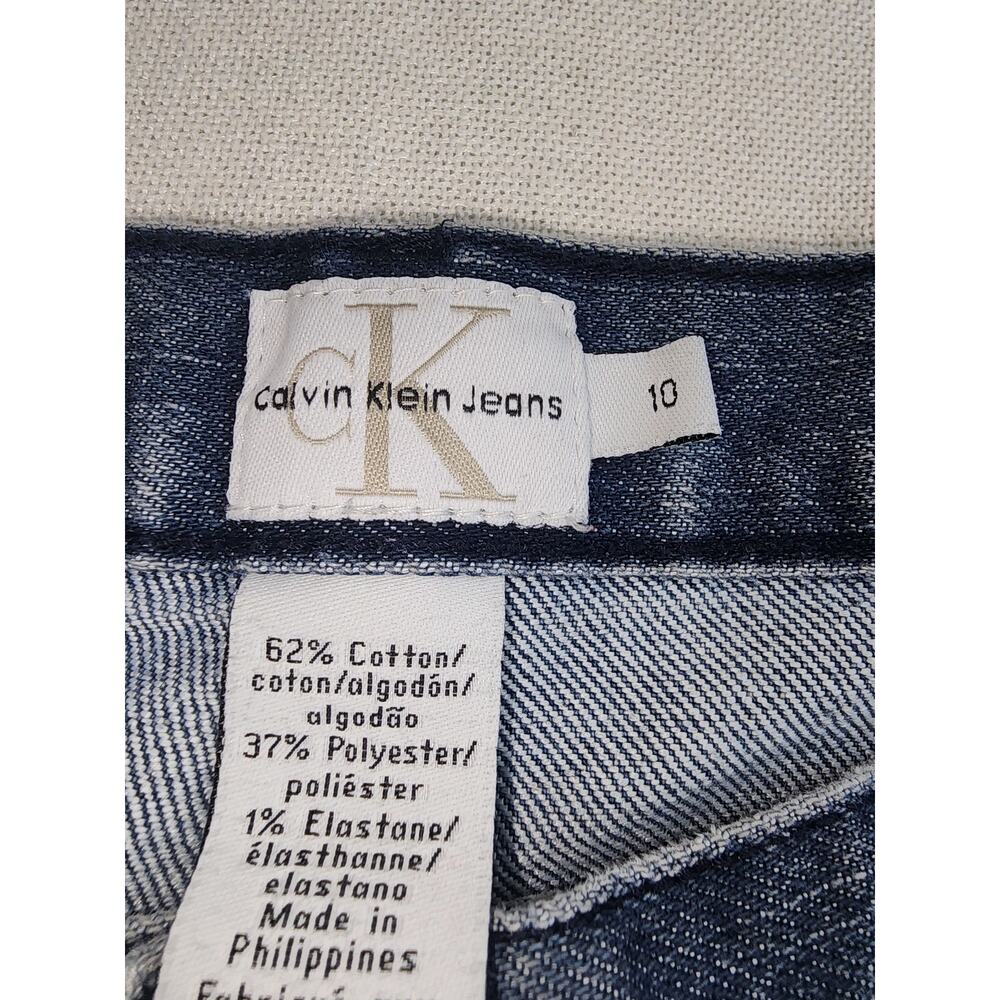 Calvin Klein Criss Cross Pocket Detail Straight Leg Jeans Size 10 - Picture 8 of 15